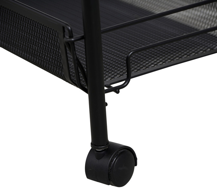 Rullevogn m/4 kurve sort - DAY